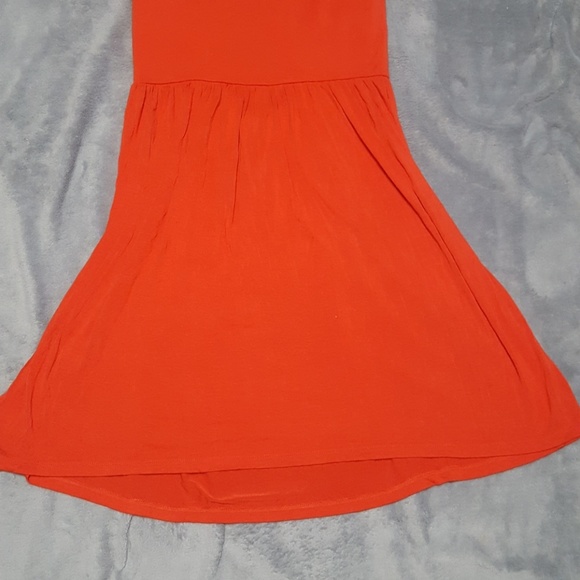 LOFT ORANGE SUNDRESS OPEN TEARDROP BACK NEW - Picture 3 of 7